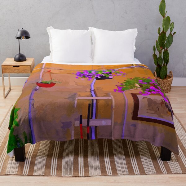 Item preview, A romantic alley with pink flowers and lilac tubes designed and sold by Dina Akselrod.