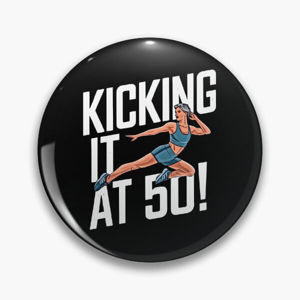 Item preview, Dynamic Woman Kicking At 50 designed and sold by artwaves.