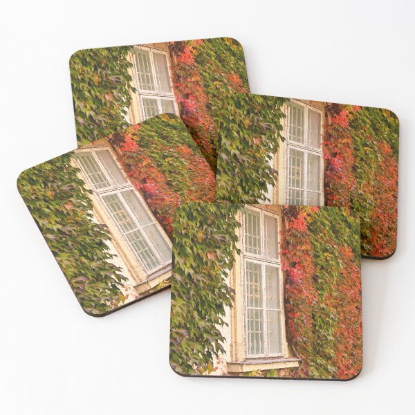 Item preview, Old house covered with colorful creeper leafs,autumn season designed and sold by goceris.