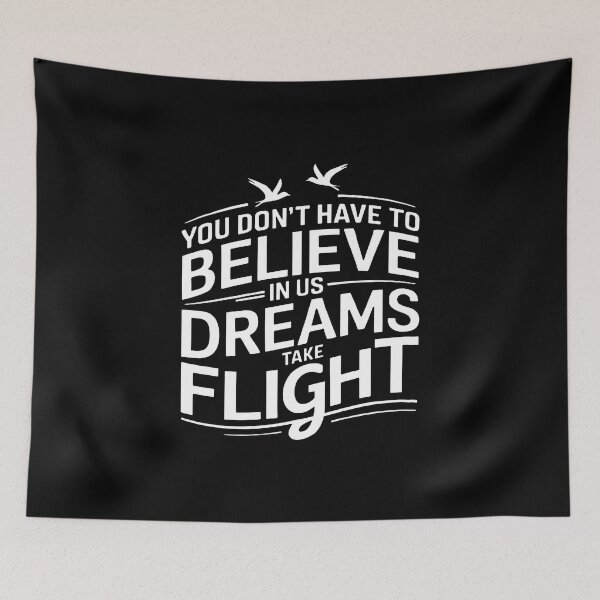 Item preview, Inspirational Quote with Flying Birds designed and sold by artwaves.