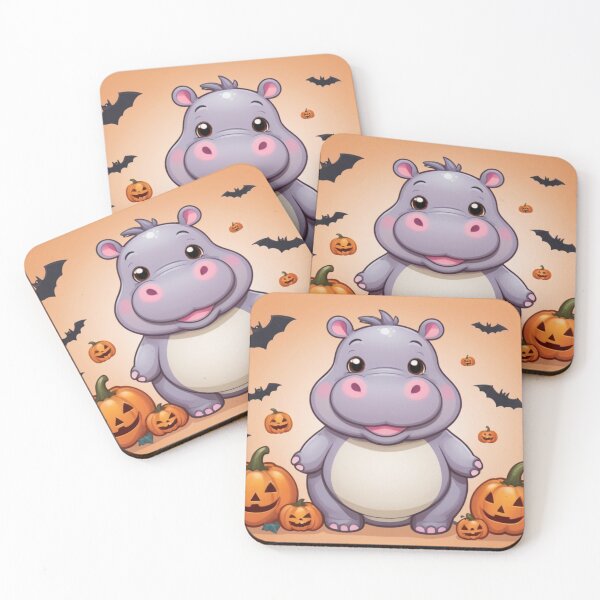 Item preview, Kawaii Halloween Hippo designed and sold by NeatThingLover.