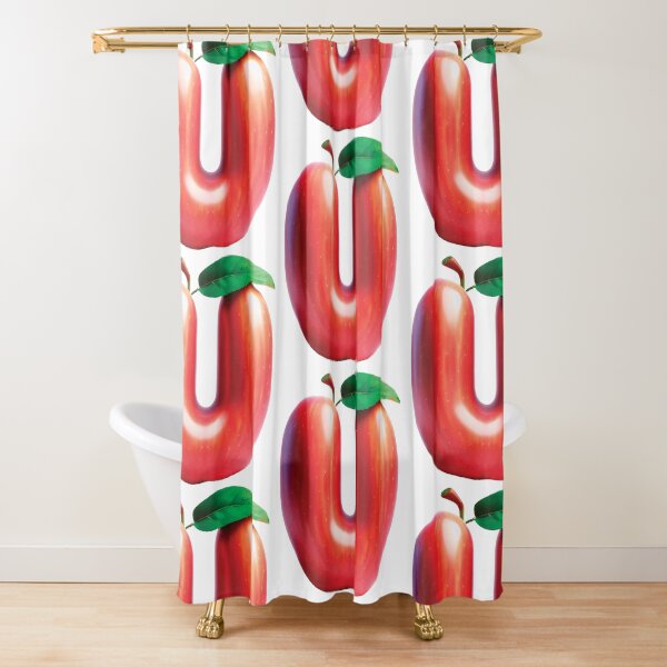 APPLE LETTER U Shower Curtain