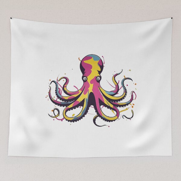 Item preview, Vibrant Abstract Octopus Art designed and sold by EurekaHunters.