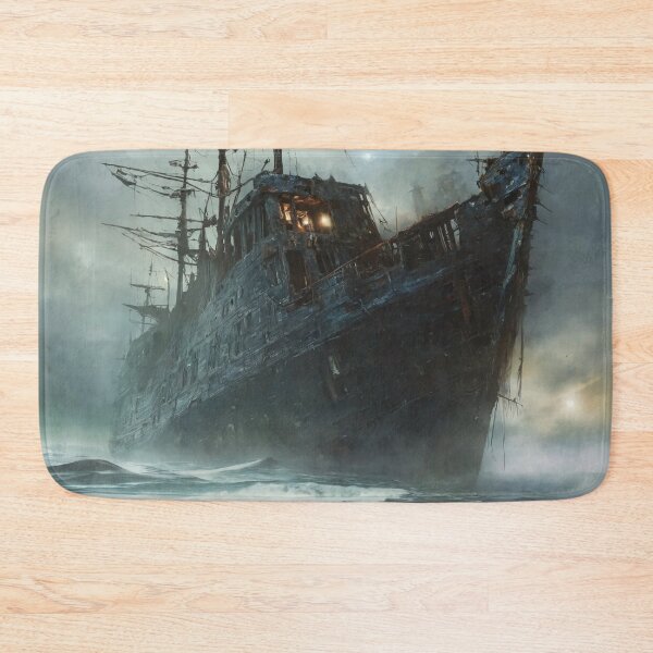 Item preview, ship, ghost, sailboat, sea, boat designed and sold by DonnaBlankaArt.