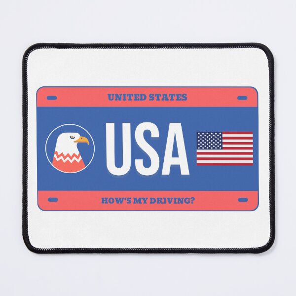 Item preview, Vanity Plate - USA with Flag - United States designed and sold by MatterOfStyle.