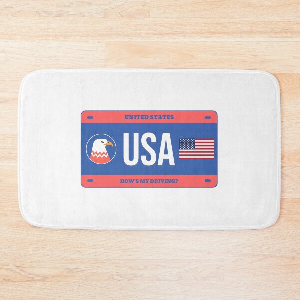 Item preview, Vanity Plate - USA with Flag - United States designed and sold by MatterOfStyle.
