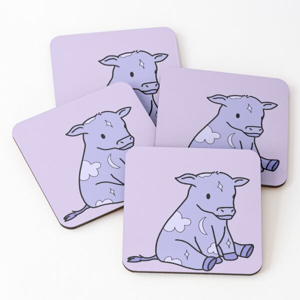 Item preview, Cutesy lavender cow designed and sold by EllaWillmoth.