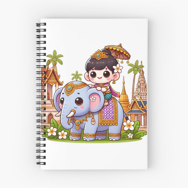 Item preview, Thai girl Riding Elephant in Traditional Temple designed and sold by Chokhdi289shop.