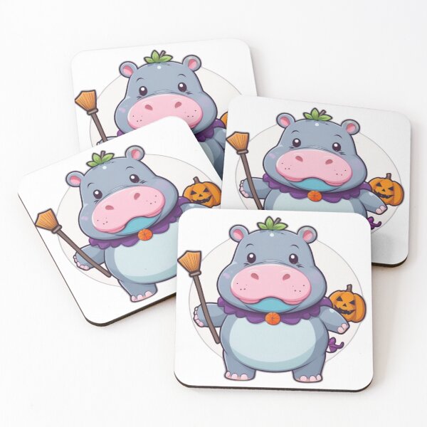 Item preview, Adorable Kawaii Hippo Halloween designed and sold by NeatThingLover.