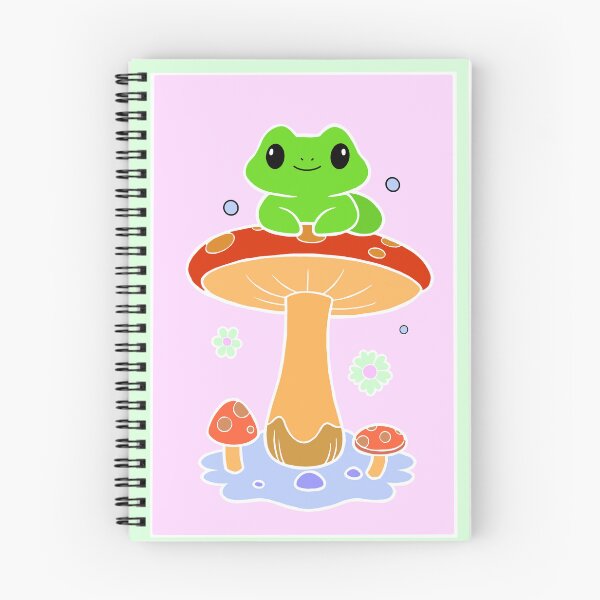 Item preview, Cute frog on mushroom designed and sold by EllaWillmoth.