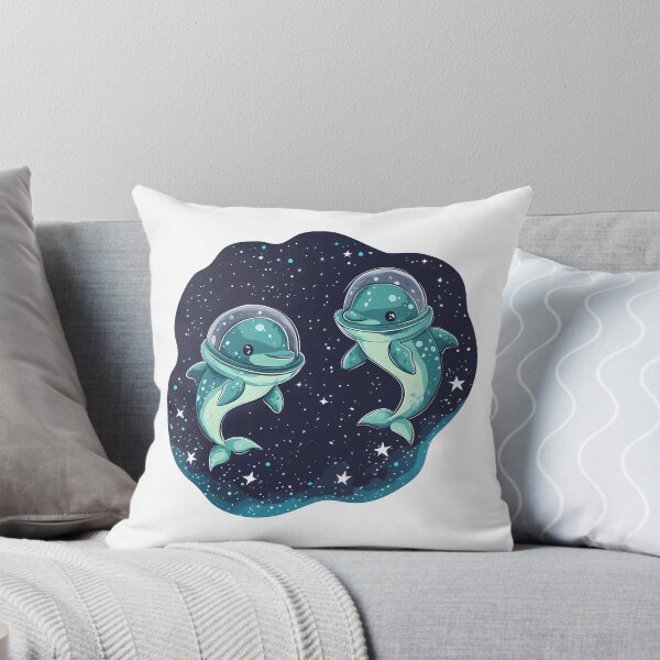 Item preview, Cute dolphins in space. Space sticker designed and sold by Halina-il.