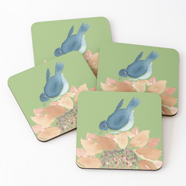 Item preview, Indigo Bunting, watercolor painting designed and sold by SharonRoseR.