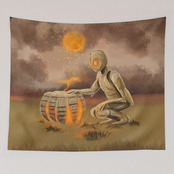 Item preview, Robotic Halloween Painting designed and sold by AK-Hevonen.