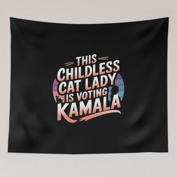 Item preview, This Childless Cat Lady is Voting Kamala designed and sold by TahfahTk.