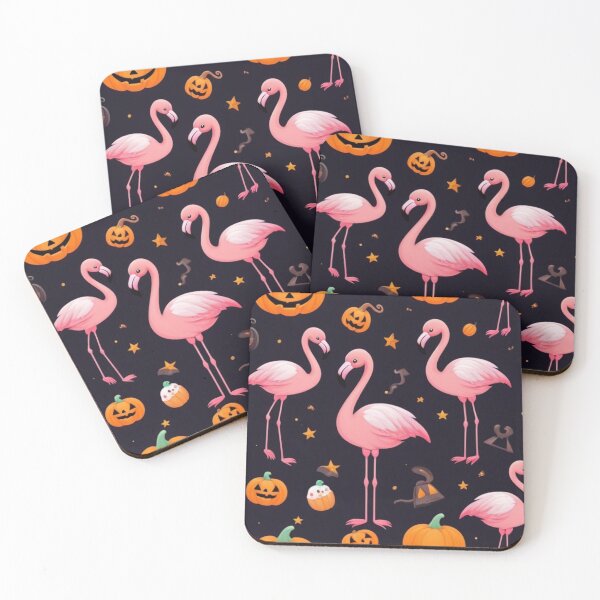 Item preview, Adorable Kawaii Flamingo Halloween designed and sold by NeatThingLover.