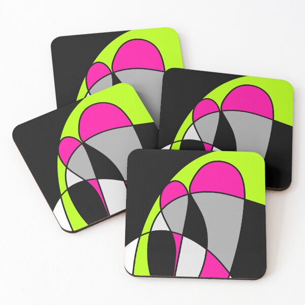Item preview, Colorful Abstract with Green and Pink designed and sold by CrazySoulArt.