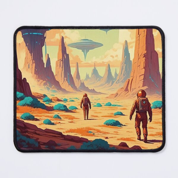 Item preview, Explorers Among the Floating Cities of Space designed and sold by ArtComixHaven.