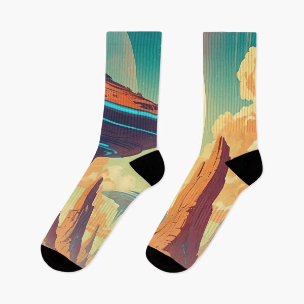 Item preview, Explorers Among the Floating Cities of Space designed and sold by ArtComixHaven.