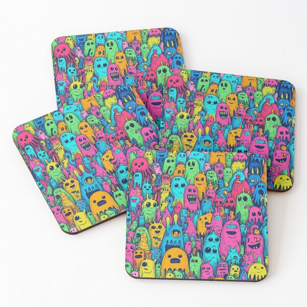 Item preview, Rainbow Monster Mash Creatures Cartoon Doodles designed and sold by Vinson-MFG.