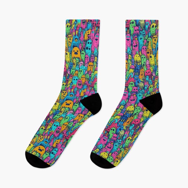 Item preview, Rainbow Monster Mash Creatures Cartoon Doodles designed and sold by Vinson-MFG.