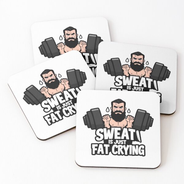 Item preview, Sweat is Just Fat Crying - Motivational Gym Sticker designed and sold by dev2108.
