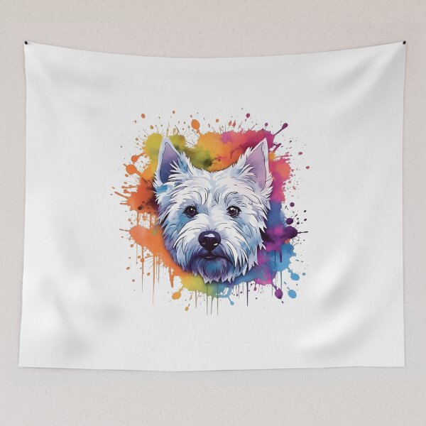 Item preview, West Highland White Terrier | Colorful Watercolor Design #11 designed and sold by MatsurexDesigns.