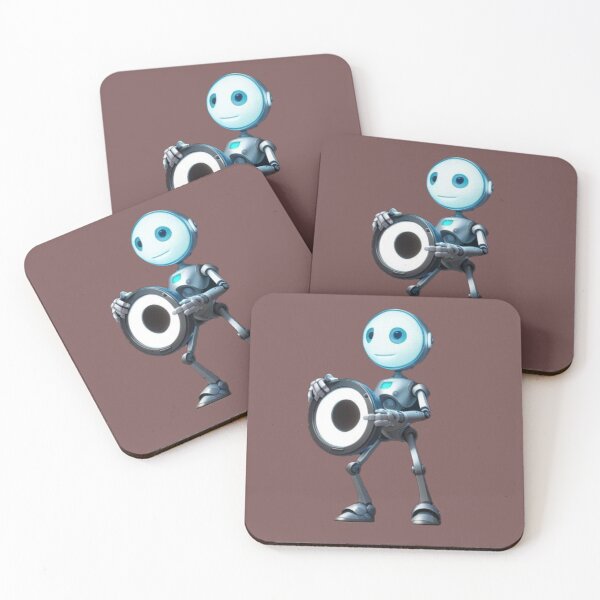 Artikelvorschau, Blauer Roboter mit LED-Lautsprecher entworfen und verkauft von PrintMeOnYou.
