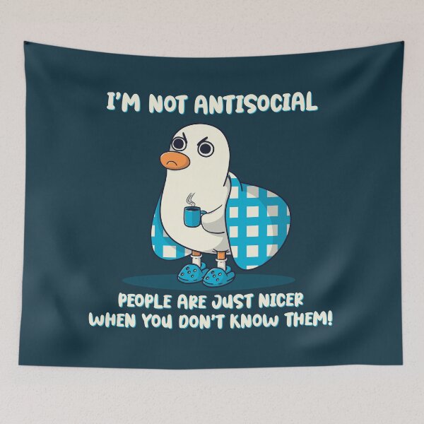 Item preview, I'm not antisocial designed and sold by Freecheese.