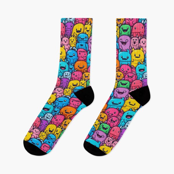 Item preview, Rainbow Monster Mash Creatures Cartoon Doodles designed and sold by Vinson-MFG.