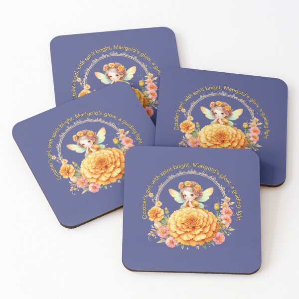 Item preview, October Birth Flower Gifts and Meanings | October Flowers| Marigolds | Birthday for Girls Women| Flower Fairy designed and sold by Heritage Hive Studio.