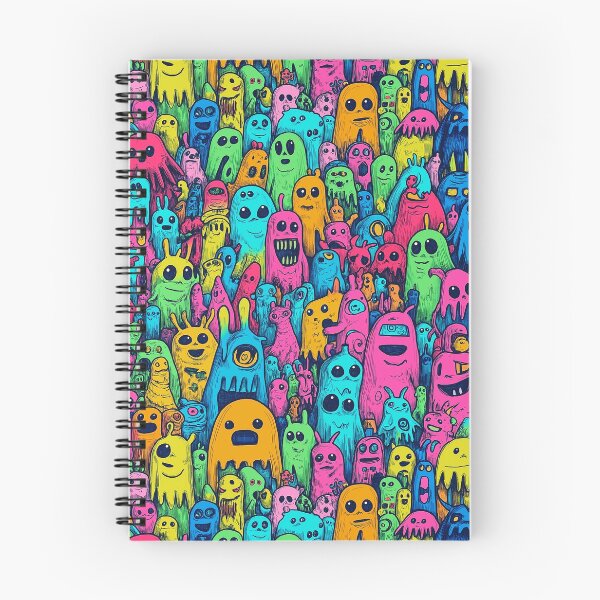 Item preview, Rainbow Monster Mash Creatures Cartoon Doodles designed and sold by Vinson-MFG.