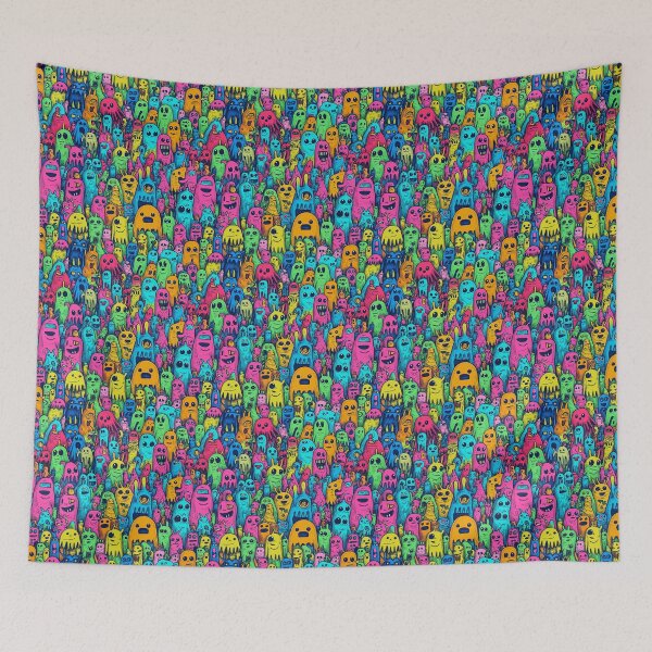 Item preview, Rainbow Monster Mash Creatures Cartoon Doodles designed and sold by Vinson-MFG.