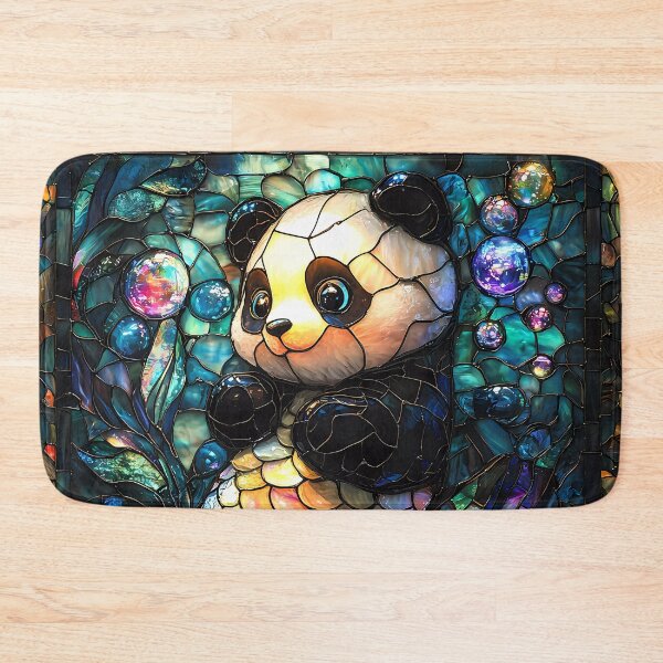 Item preview, Mystical Panda Mermaid in Stained Glass Style Ocean designed and sold by Matt's Artificial Nature.
