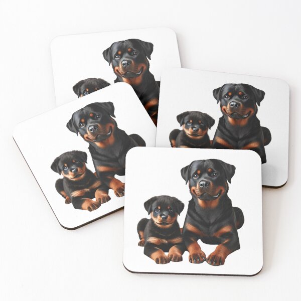 Item preview, Rottweiler Mother and Puppy designed and sold by CardsStudio.