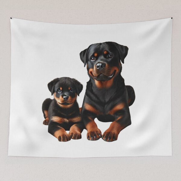 Item preview, Rottweiler Mother and Puppy designed and sold by CardsStudio.