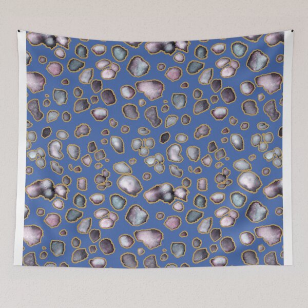 Item preview, Copy of Animalier watercolor and digital hybrid blue designed and sold by Alessandro Remo Mazzoni Remotextiles.
