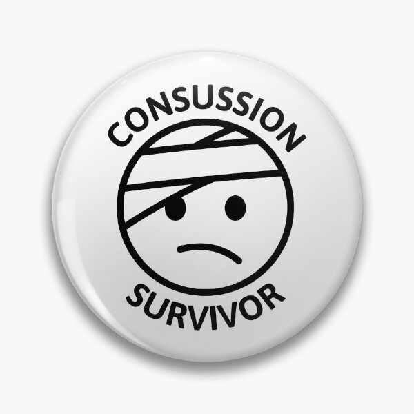 Item preview, Concussion Survivor! Funny Head Injury Black And White designed and sold by PMCreative.