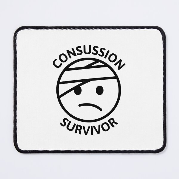 Item preview, Concussion Survivor! Funny Head Injury Black And White designed and sold by PMCreative.