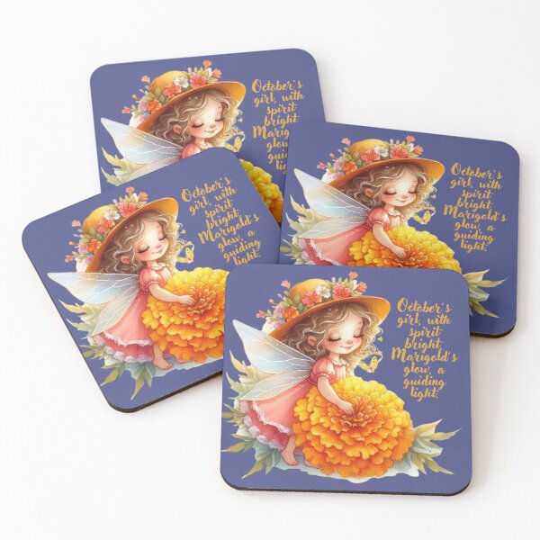 Item preview, October Birth Flower Gifts and Meanings | October Flowers| Marigolds | Birthday for Girls Women| Flower Fairy designed and sold by Heritage Hive Studio.