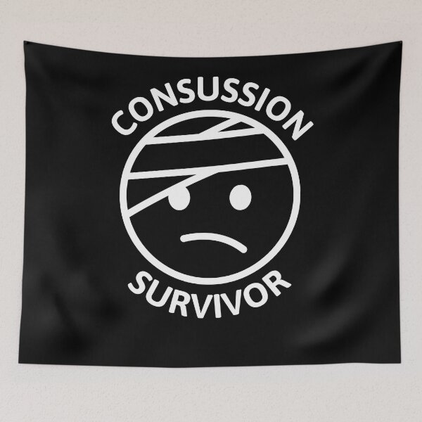 Item preview, Concussion Survivor! Funny Head Injury White And Black designed and sold by PMCreative.