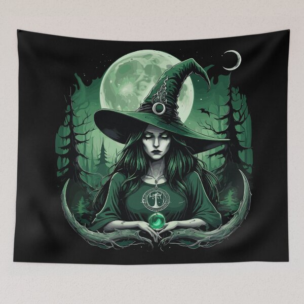 Item preview, crescent moon witch’s hat designed and sold by serriltoweshop.