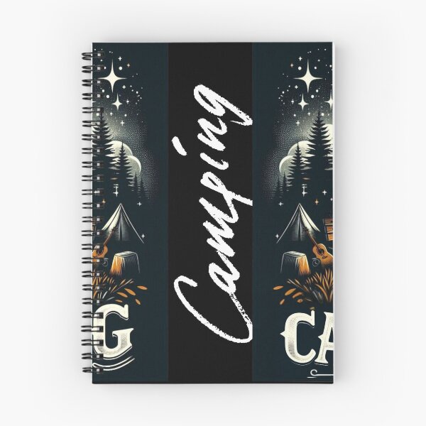 Item preview, Chic design with a camping theme on a black background. designed and sold by LoliDesignShop.