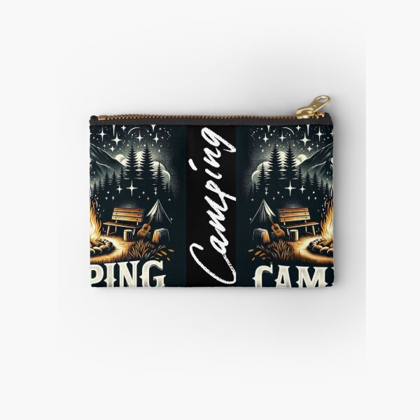 Item preview, Chic design with a camping theme on a black background. designed and sold by LoliDesignShop.