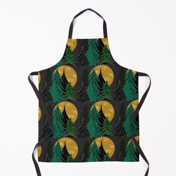 Item preview, Evergreen Trees in Moonlight, Full Moon, Forest Pattern, Slate Gray Background designed and sold by Stephanie Rowan.