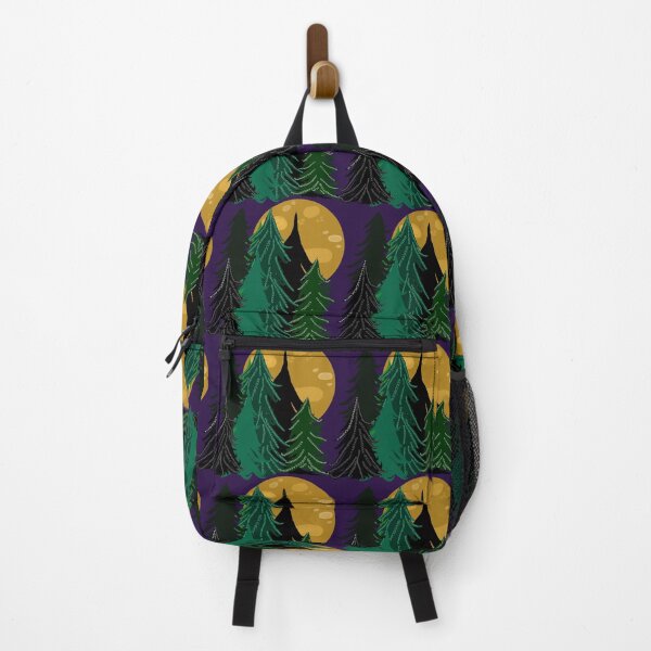 Item preview, Violet Evergreen Trees in Moonlight, Full Moon, Forest Pattern, Dark Purple Background designed and sold by Stephanie Rowan.