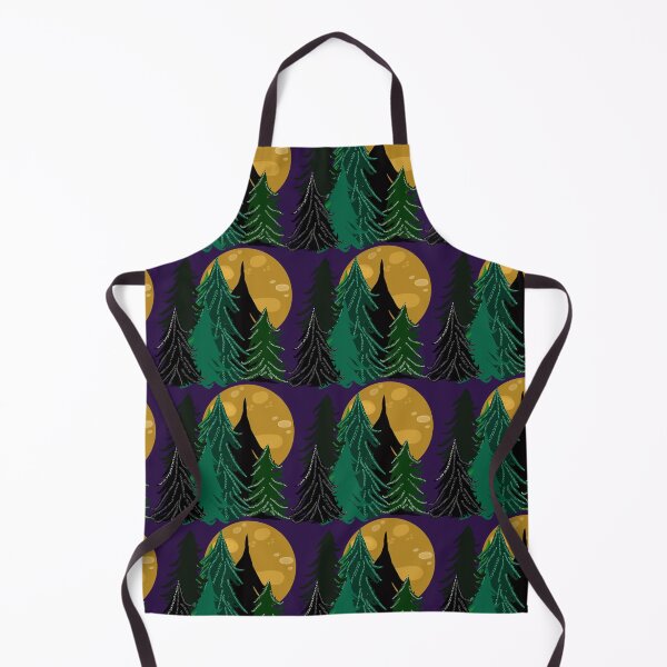 Item preview, Violet Evergreen Trees in Moonlight, Full Moon, Forest Pattern, Dark Purple Background designed and sold by Stephanie Rowan.