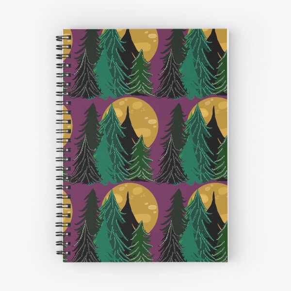 Item preview, Magenta Evergreen Trees in Moonlight, Full Moon, Forest Pattern, Dark Fuchsia Background designed and sold by Stephanie Rowan.