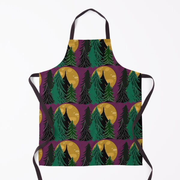 Item preview, Magenta Evergreen Trees in Moonlight, Full Moon, Forest Pattern, Dark Fuchsia Background designed and sold by Stephanie Rowan.