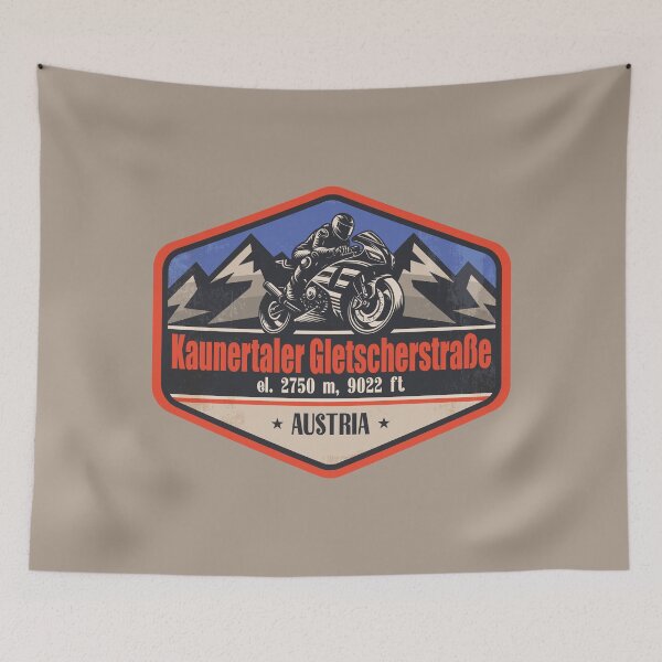 Item preview, Kaunertal Glacier Road Austria Motorcycling Mountain Design designed and sold by CynthiaGraphics.