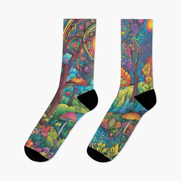 Item preview, A colorful forest full of mushrooms. designed and sold by MagelliShop.